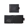 Vida Vida Men's Black Leather Tri Fold Wallet - Best Dad In The World In Black