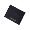 Vida Vida Men's Black Leather Wave Card Holder - Tight Bastard In Black