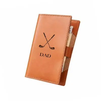 Vida Vida Men's Brown Dad Leather Score Card Holder - Tan