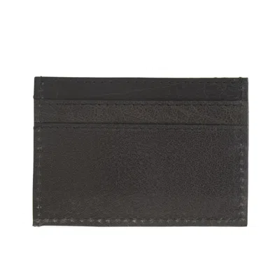 Vida Vida Men's Brown Luxe Black Leather Card Holder