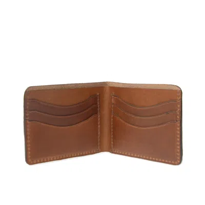 Vida Vida Men's Brown Luxe Tan Leather Wallet For Cards