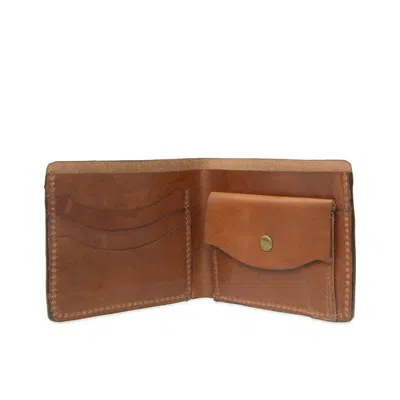 Vida Vida Men's Brown Luxe Tan Leather Wallet With Coin Pocket