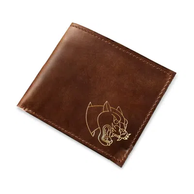 Vida Vida Men's Brown Panther Leather Card Wallet - Tan