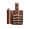 Vida Vida Tan Leather Golf Tee Holder & Hip Flask In Hip