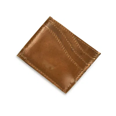 Vida Vida Men's Brown Tan Leather Wave Card Holder