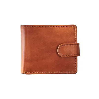 Vida Vida Men's Brown Vida Tan Leather Tri Fold Wallet With Rfid