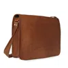 Vida Vida Men's Brown Vida Vintage Classic Leather Messenger Bag In Brown