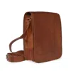 Vida Vida Men's Brown Vida Vintage Leather Messenger Day Bag In Brown