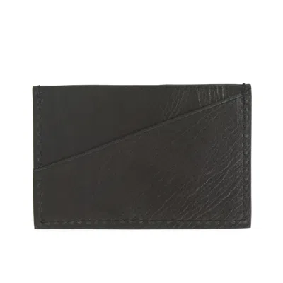 Vida Vida Men's Classic Black Leather Credit Card Holder
