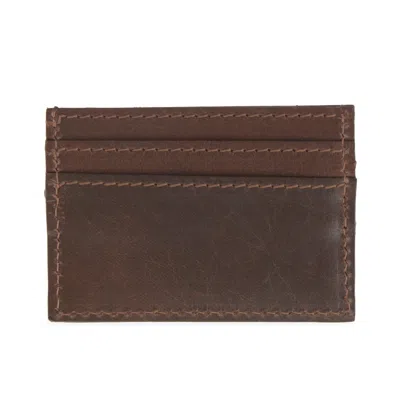 Vida Vida Men's Luxe Dark Brown Leather Card Holder