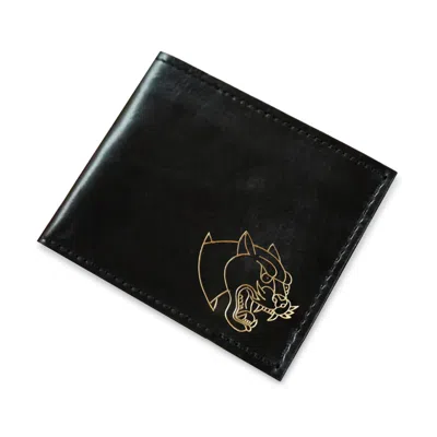 Vida Vida Men's Panther Leather Card Wallet - Black