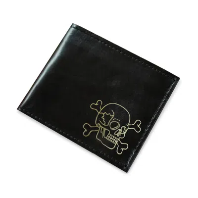 Vida Vida Men's Skull Leather Card Wallet - Black