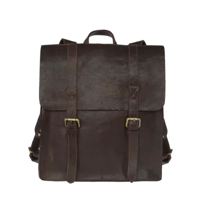 Vida Vida Men's Wandering Soul Dark Brown Leather Backpack