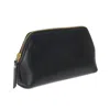 Vida Vida Solar Black Leather Make-up Bag In Black