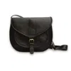 Vida Vida Women's Black Leather Saddle Bag-large In Black
