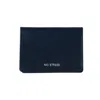Vida Vida Women's Blue No Stress Navy Leather Travel Card Holder In Black