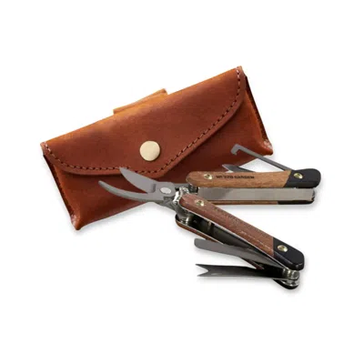 Vida Vida Women's Brown Gardening Tool In Leather Case - Tan