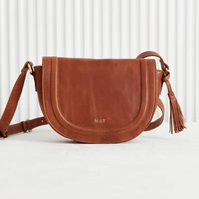 Vida Vida Women's Brown Handmade Full Grain Leather Saddle Bag