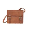 Vida Vida Women's Brown Vida Mini Leather Two Buckle Bag In Brown