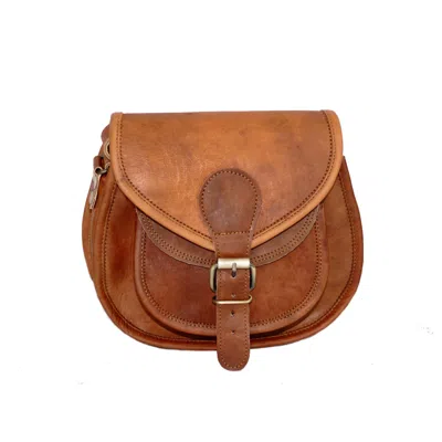 Vida Vida Women's Brown Vida Vintage Leather Saddle Bag Mini