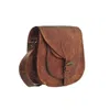 Vida Vida Women's Brown Vida Vintage Leather Saddle Bag Small In Brown