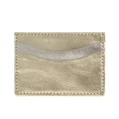 Vida Vida Women's Zing Gold & Silver Leather Card Holder