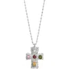 Vidakush Belvedere Cross Pendant Necklace In Silver