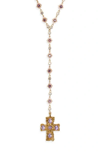 Vidakush Belvedere Cross Rosary Chain Necklace In Multi