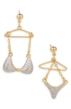 Vidakush Bikini Drop Earrings In Gold