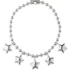 Vidakush Bubble Five Star Ball Chain Necklace In Silver