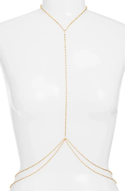 Vidakush Double Satellite Body Chain In Gold