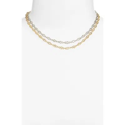 Vidakush Duotone Layered Choker Necklace