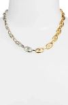 Vidakush Duotone Mariner Choker Necklace In Gold/silver