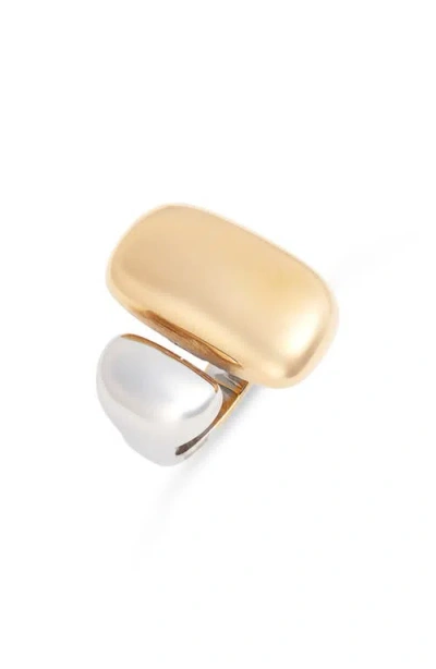 Vidakush Duotone Pebble Ring In Gold