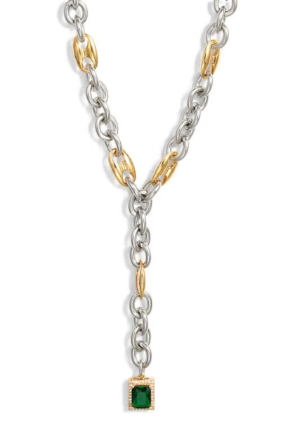 Vidakush Duotone Vixen Pendant Y-necklace In Gold/silver
