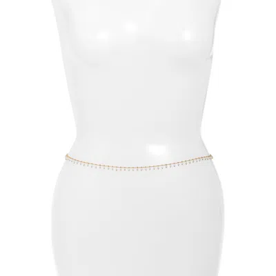 Vidakush Faux Pearl Cluster Belly Chain In Gold