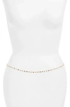 Vidakush Rainbow Crystal Station Belly Chain In Multi/gold