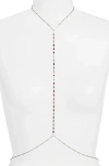 Vidakush Rainbow Station Body Chain In Multi/silver