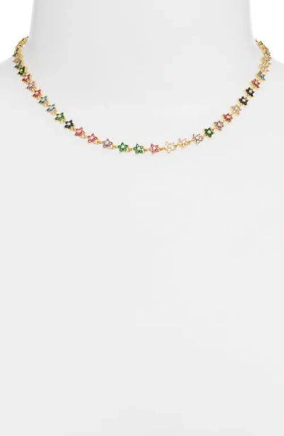 Vidakush Rainbow Twinkle Flower Choker Necklace
