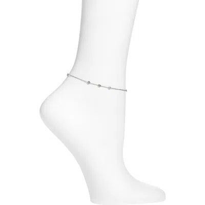 Vidakush Raindrop Cubic Zirconia Anklet In Black