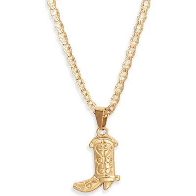Vidakush Rodeo Princess Pendant Necklace In Gold