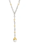 Vidakush Star Power Mini Freshwater Pearl Pendant Y-necklace In Gold