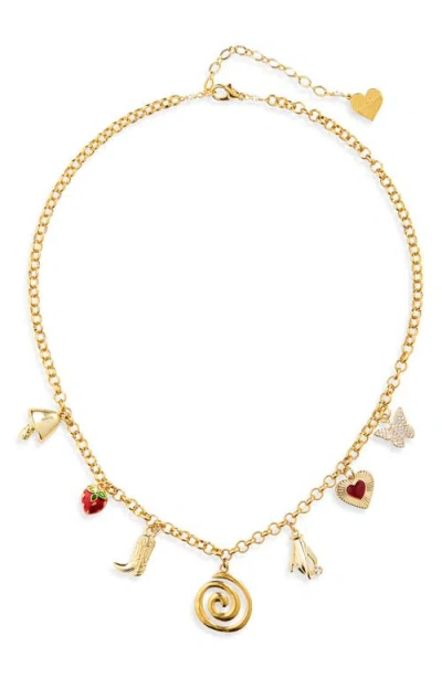 Vidakush Summer Lovin' Charm Necklace In Gold