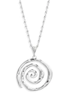 Vidakush Swirl Pendant Necklace In Metallic