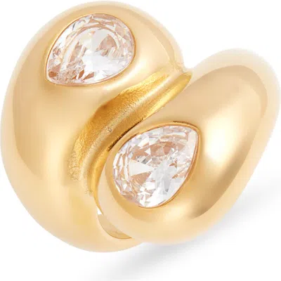 Vidakush Teardrop Bubble Ring In Gold