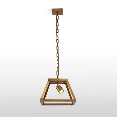 Vidalite 1 - Light Brushed Brass Led Caged Pendant