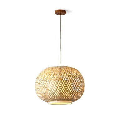 Vidalite Fos 1 - Light Single Round / Oval Pendant In Brushed Brass