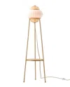 Vidalite Hikari Japanese Boho-chic Adjustable Height Floor Lamp With Shelf