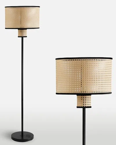 Vidalite Modern Bohemian 2-tier Floor Lamp In Neutral