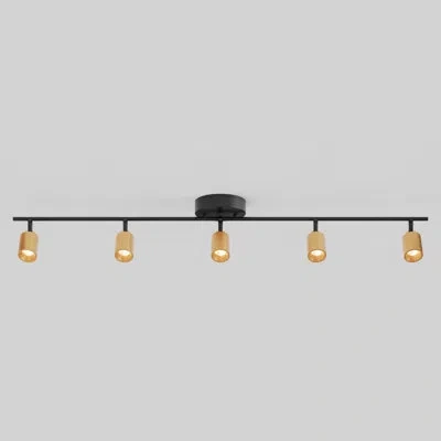 Vidalite Shura 5-light Integrated Led Track Light With Rotatable Heads, 4 Ft. Track Lighting Kit, 3000k, 2450 In Matte Black